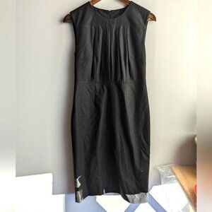 Club Monaco Black Midi Wool Sleeveless Womens Sz 6 Office Career Winter Evening